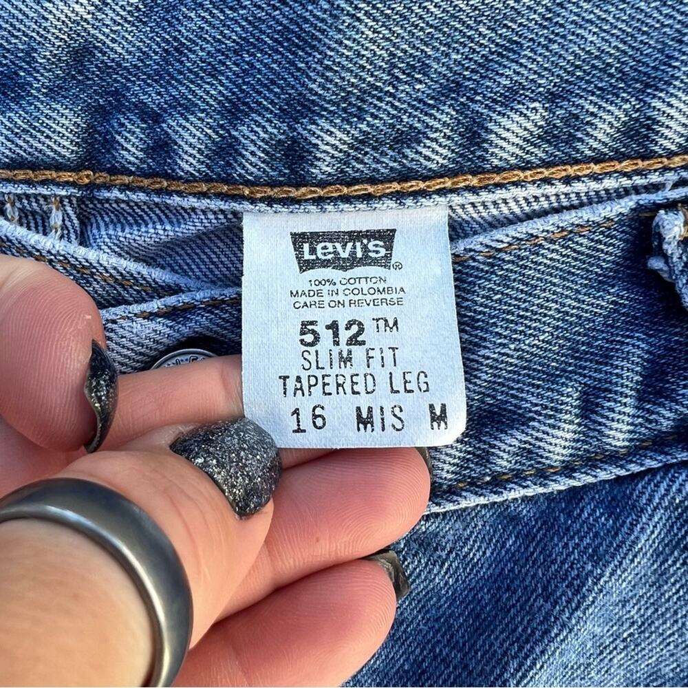 Vintage Levi’s 512 slim fit tapered leg jeans Ladies 16 Mis M - Picture 7 of 10